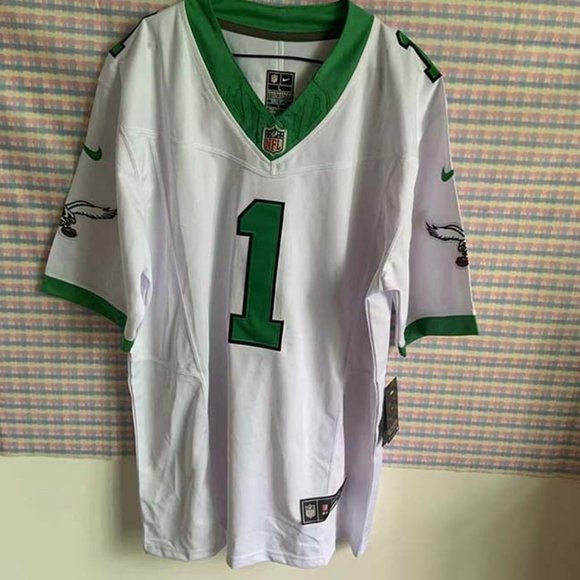 NFL Jalen Hurts 1# White Jersey Philadelphia Eagles